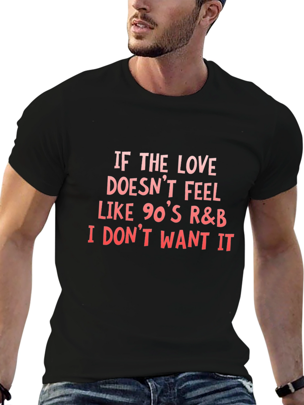 90s R&B Love Black Graphic Tee