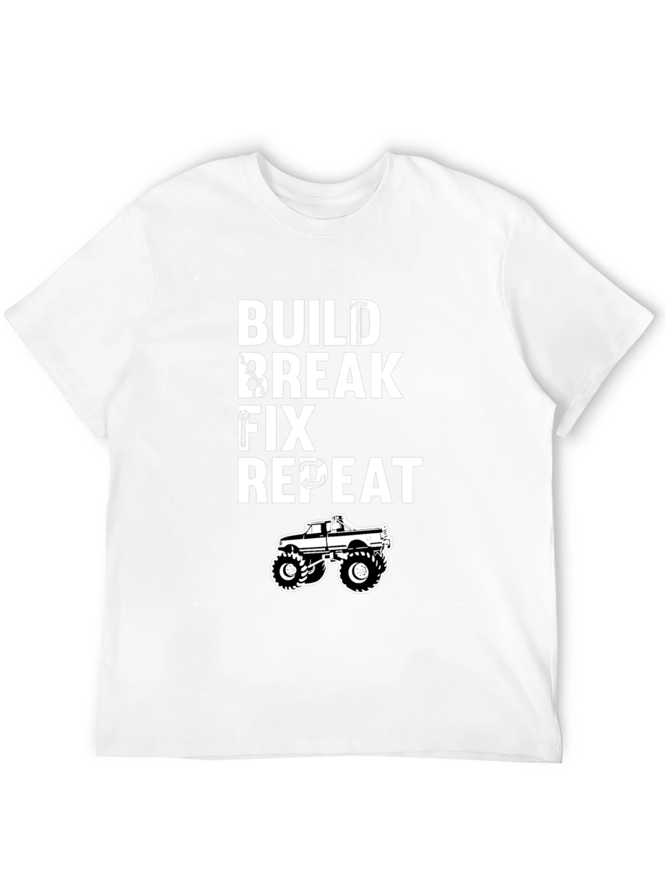 Build Break Fix Repeat T-Shirt - Mechanic Funny Tee