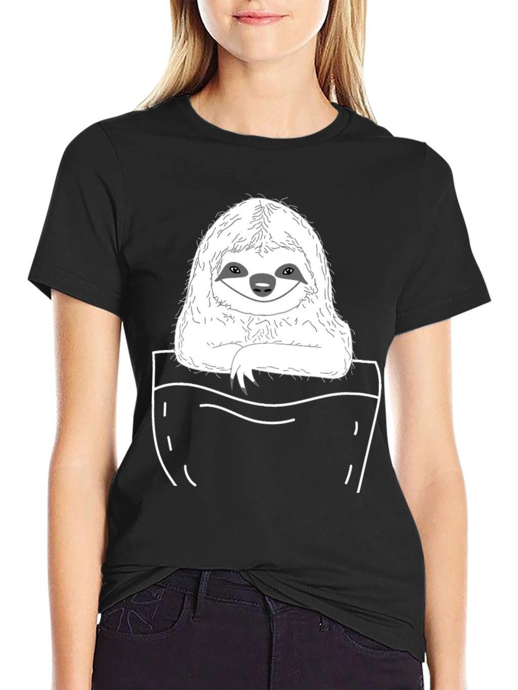 Sloth Pocket T-Shirt - Cute & Comfy