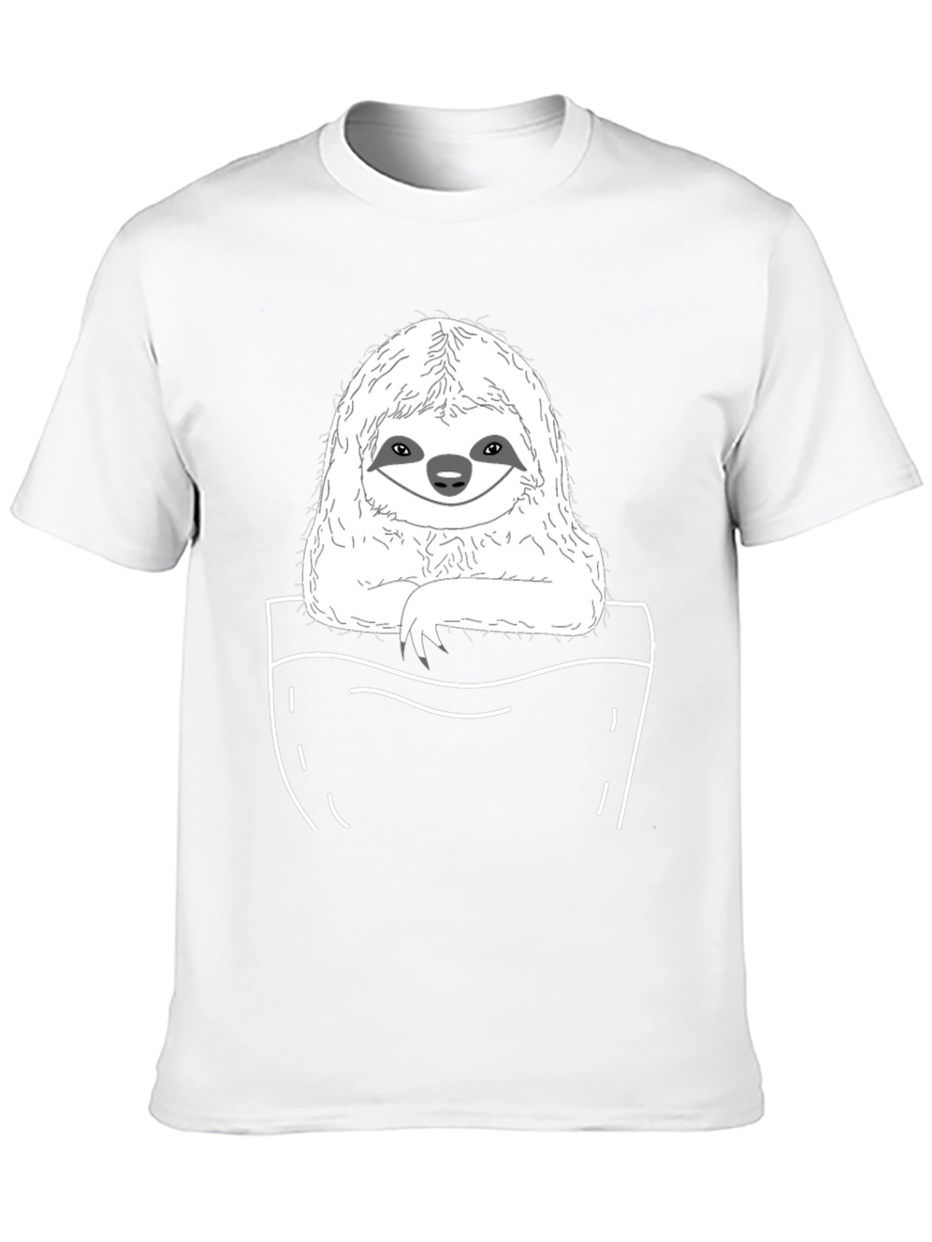Sloth Pocket T-Shirt - Cute & Comfy