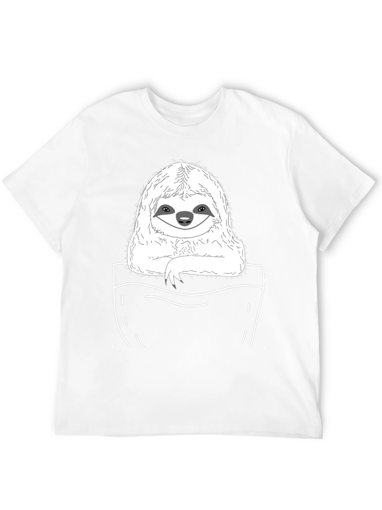 Sloth Pocket T-Shirt - Cute & Comfy