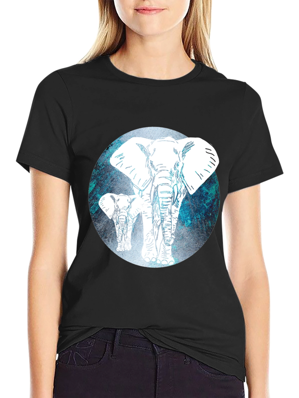 Elephant Graphic Tee - Mens Black T-Shirt