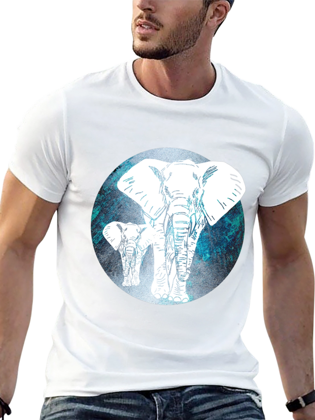 Elephant Graphic Tee - Mens Black T-Shirt