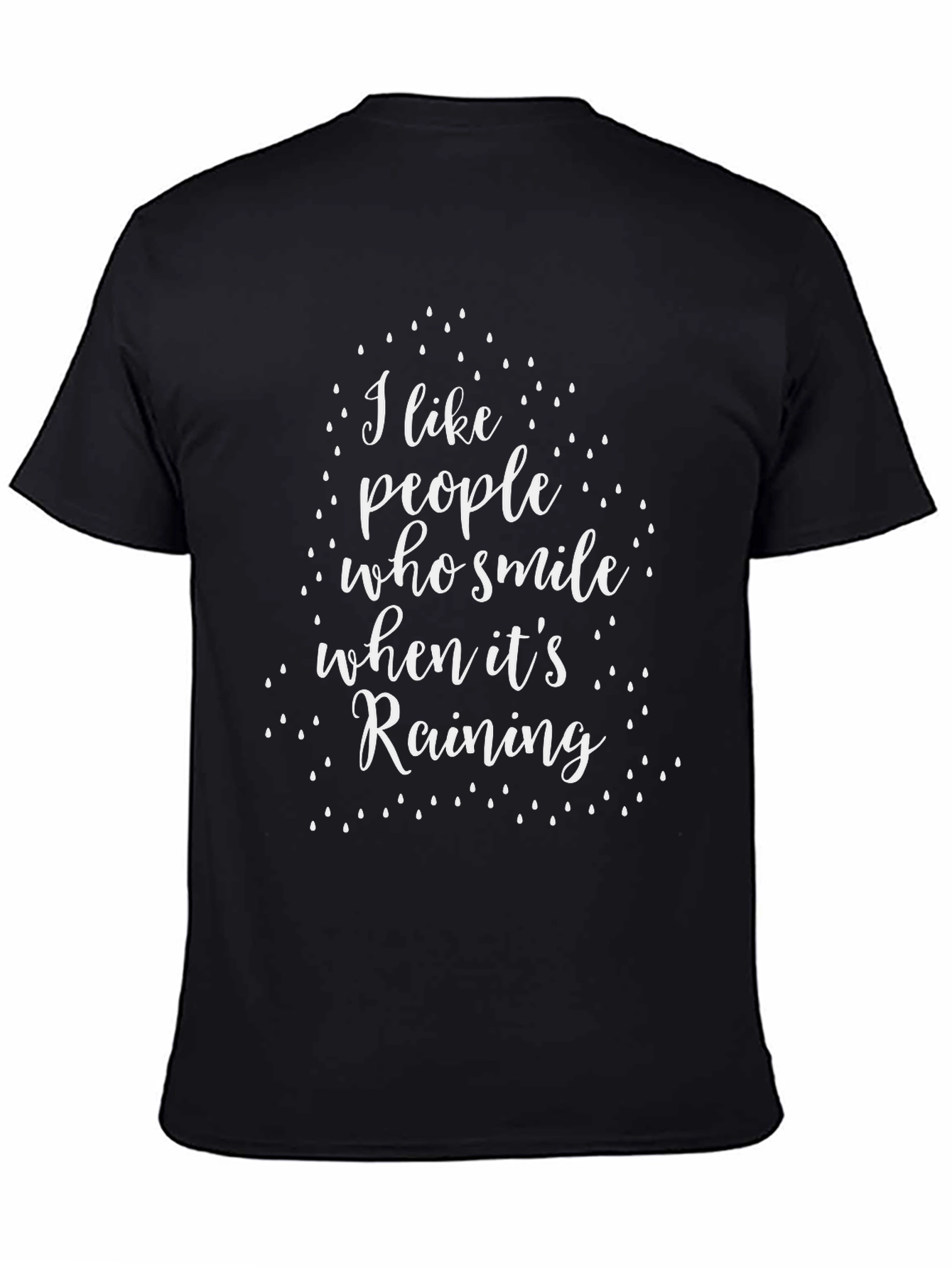 Rainy Day Smile Graphic Tee - Black
