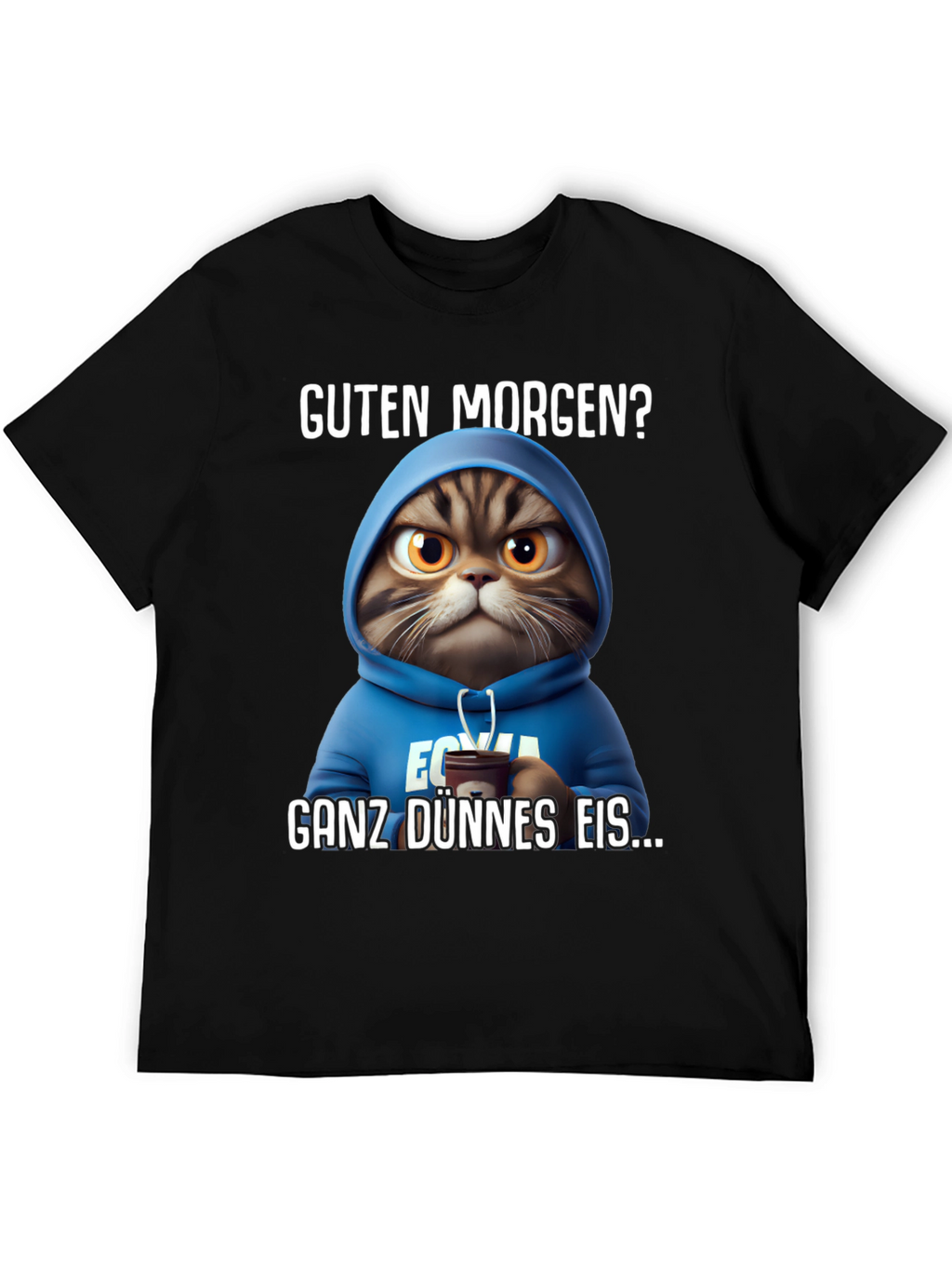 Grumpy Cat Hoodie T-Shirt - Guten Morgen?