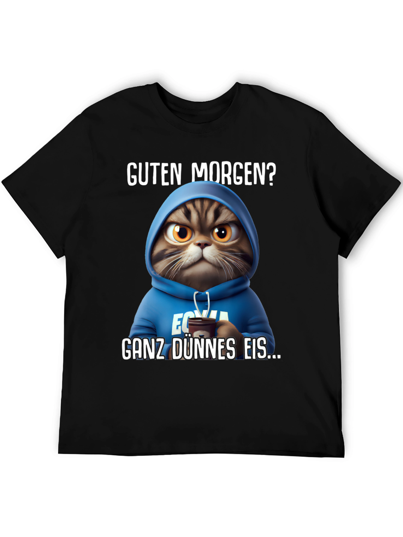 Grumpy Cat Hoodie T-Shirt - Guten Morgen?