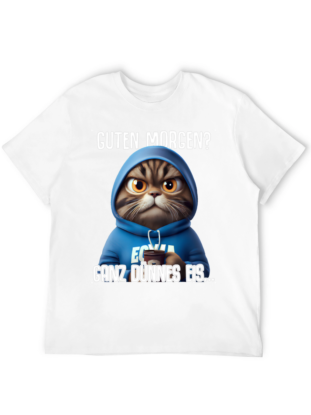 Grumpy Cat Hoodie T-Shirt - Guten Morgen?
