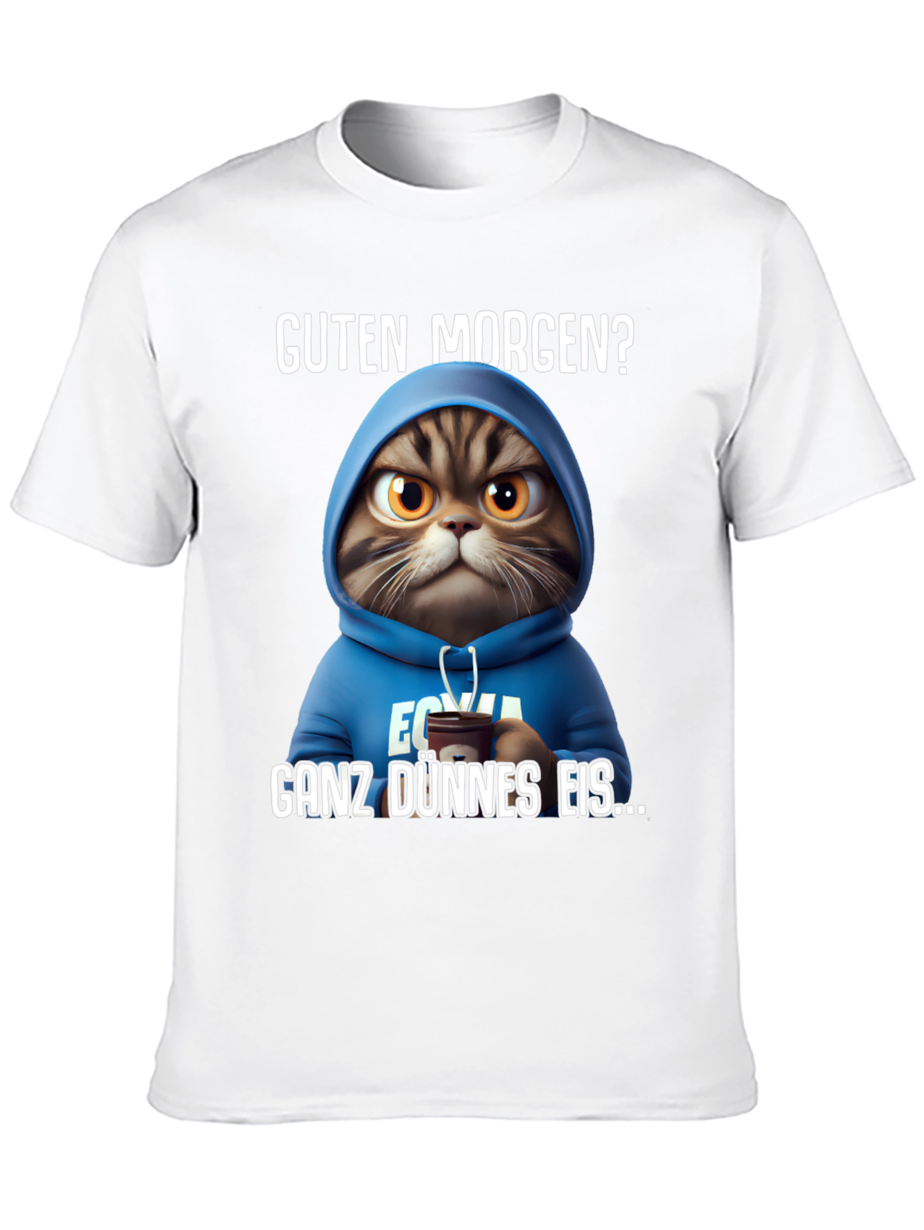 Grumpy Cat Hoodie T-Shirt - Guten Morgen?