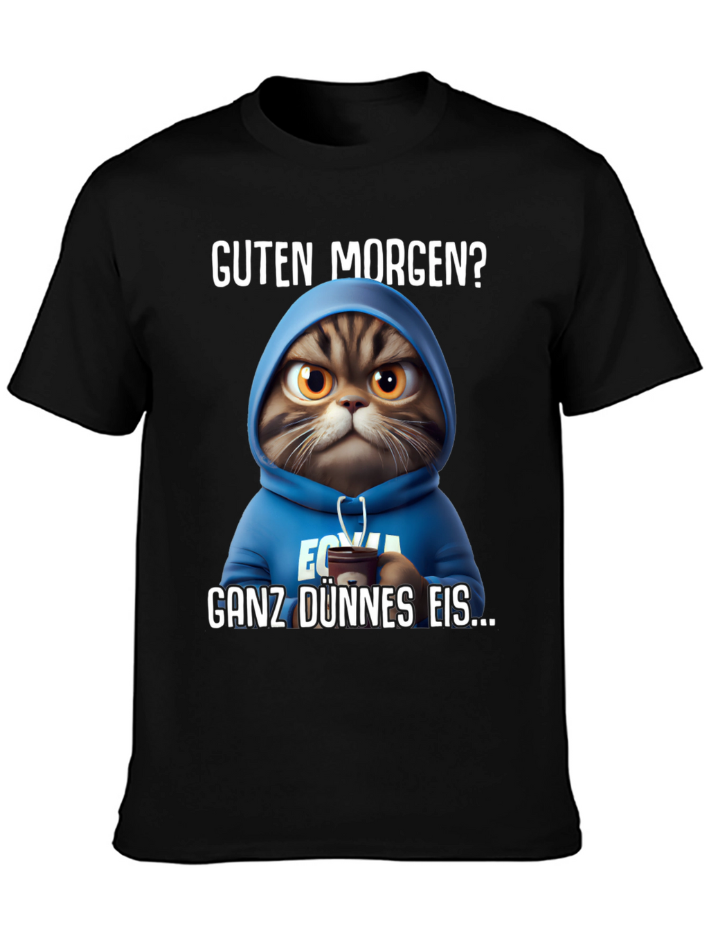 Grumpy Cat Hoodie T-Shirt - Guten Morgen?