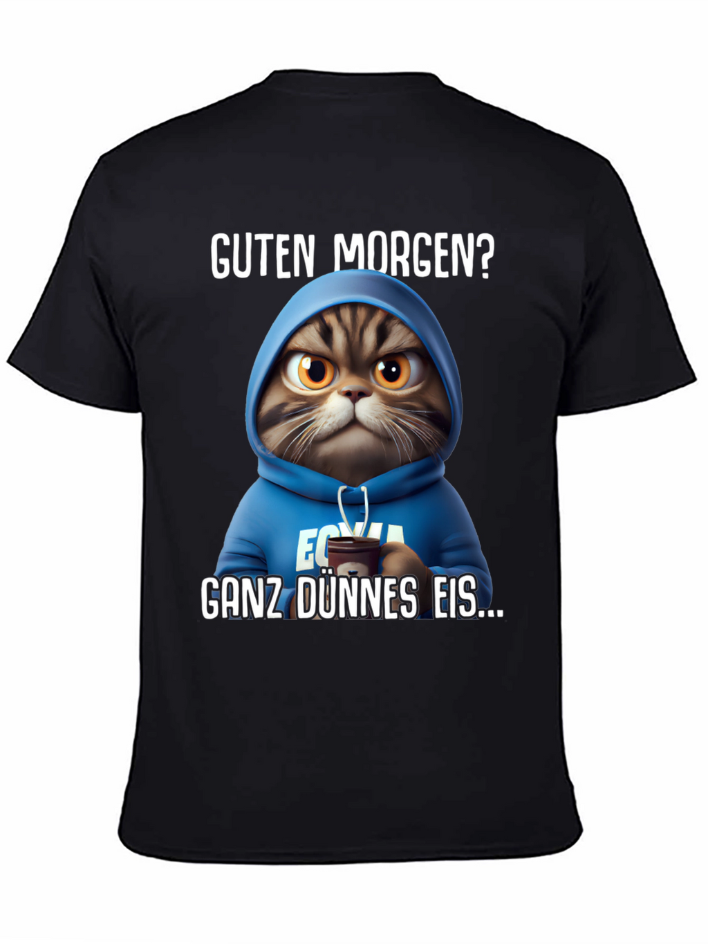 Grumpy Cat Hoodie T-Shirt - Guten Morgen?