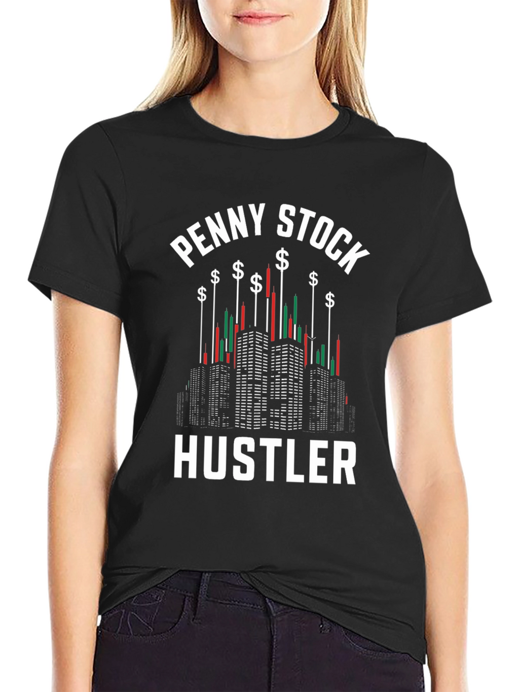 Penny Stock Hustler Black Graphic Tee