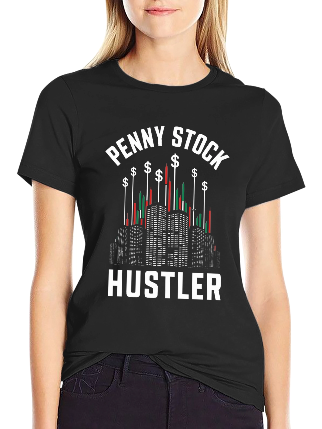 Penny Stock Hustler Black Graphic Tee