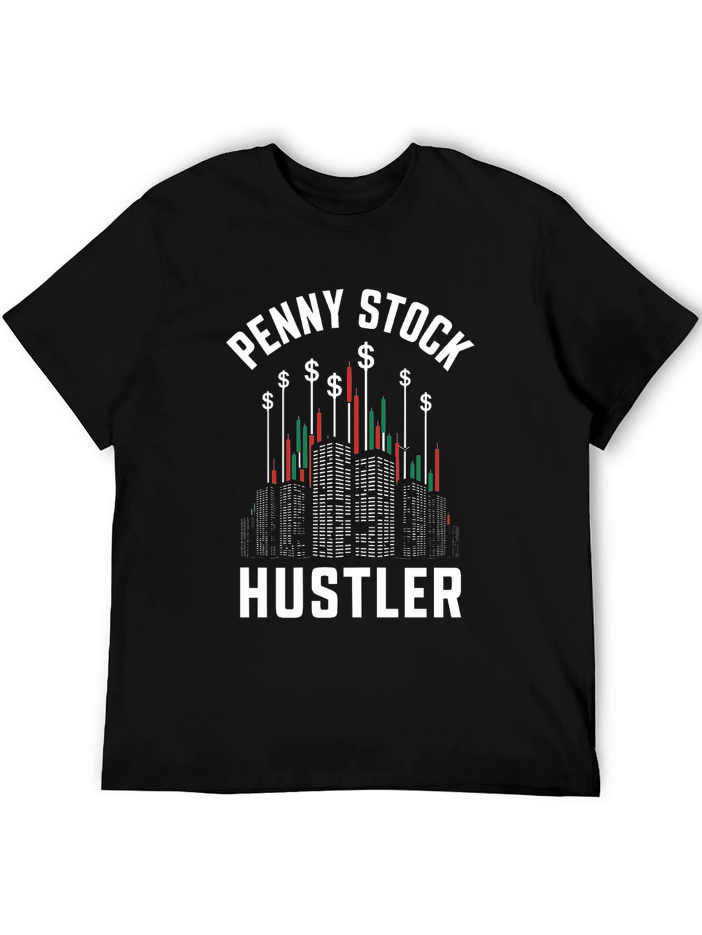 Penny Stock Hustler Black Graphic Tee