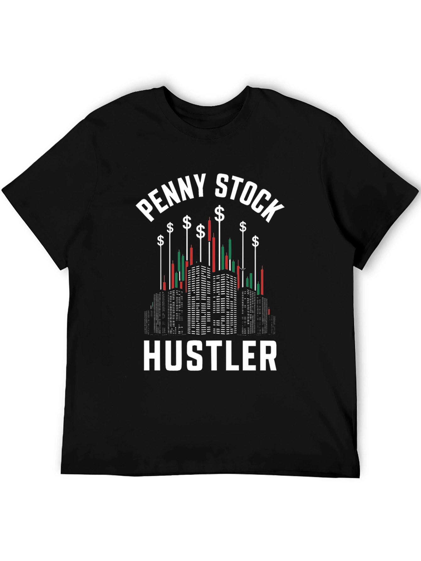 Penny Stock Hustler Black Graphic Tee