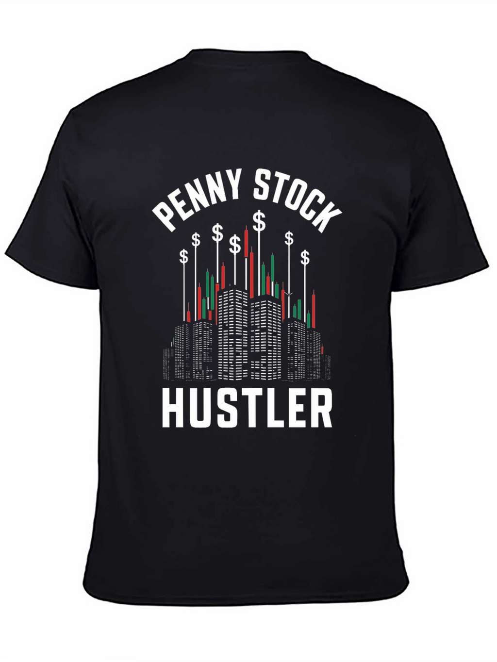 Penny Stock Hustler Black Graphic Tee