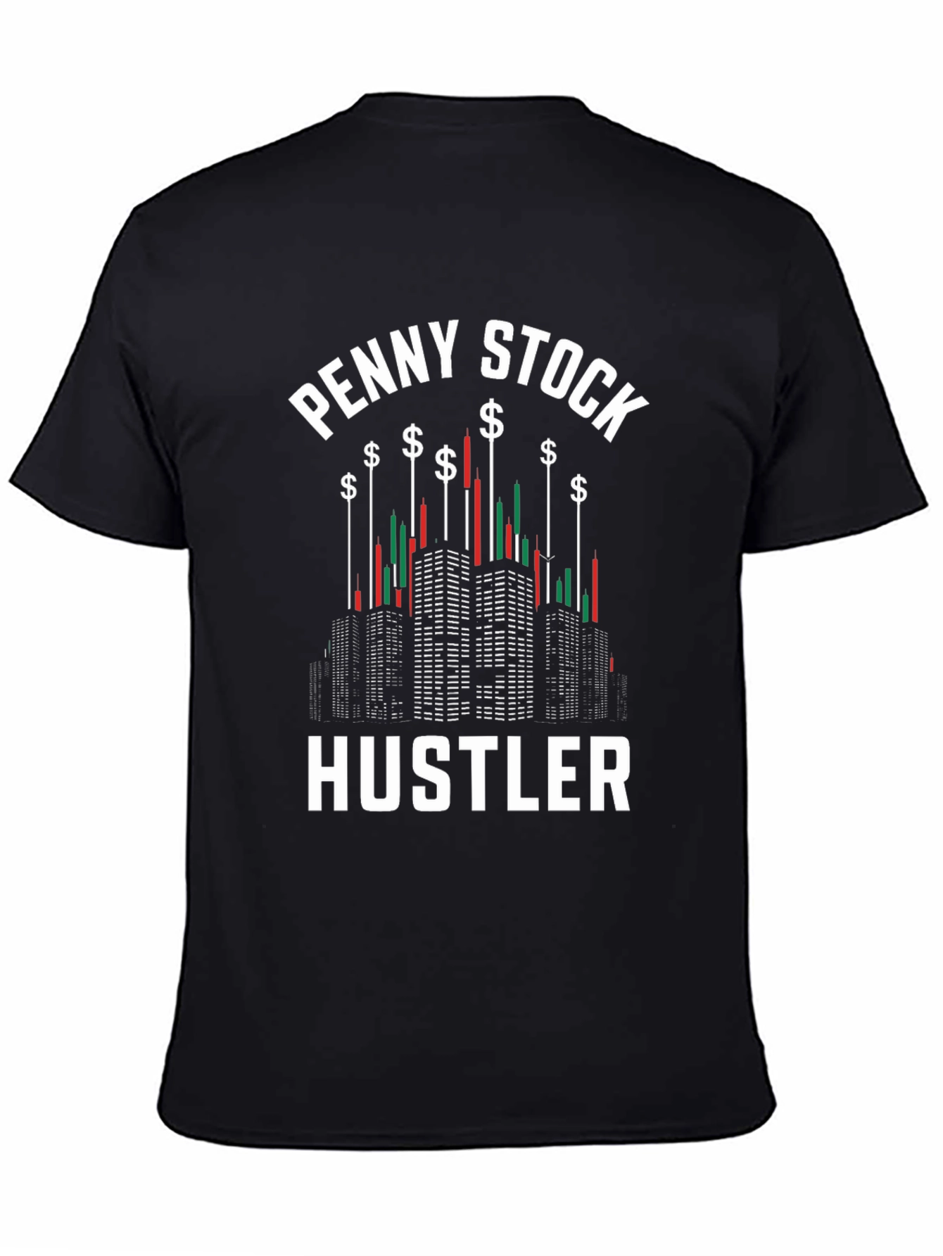 Penny Stock Hustler Black Graphic Tee