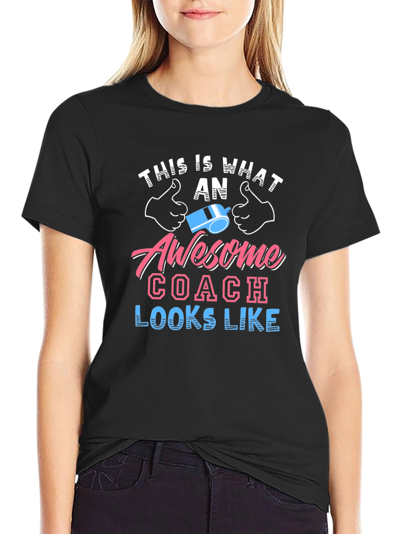 Awesome Coach Graphic Tee - Black