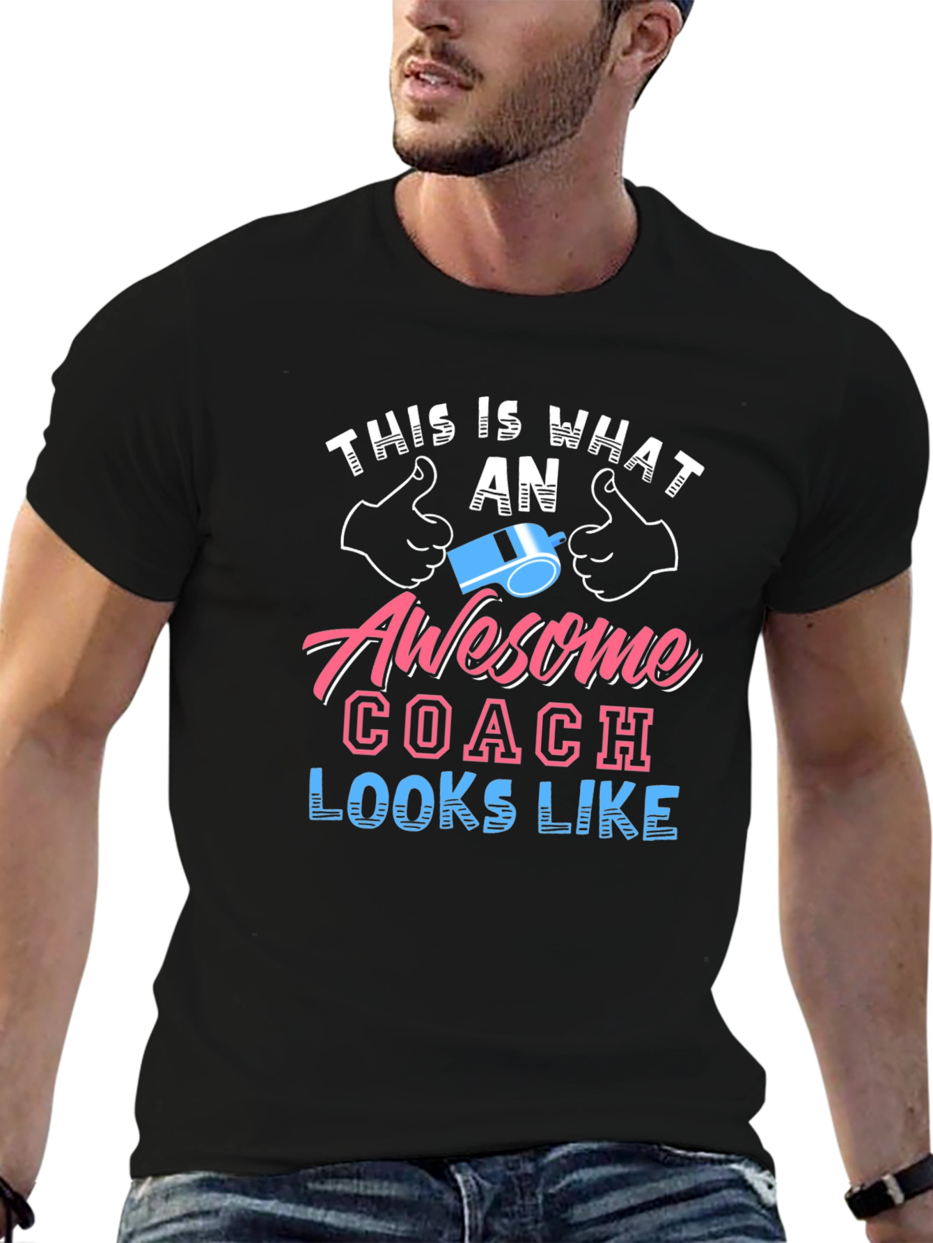 Awesome Coach Graphic Tee - Black