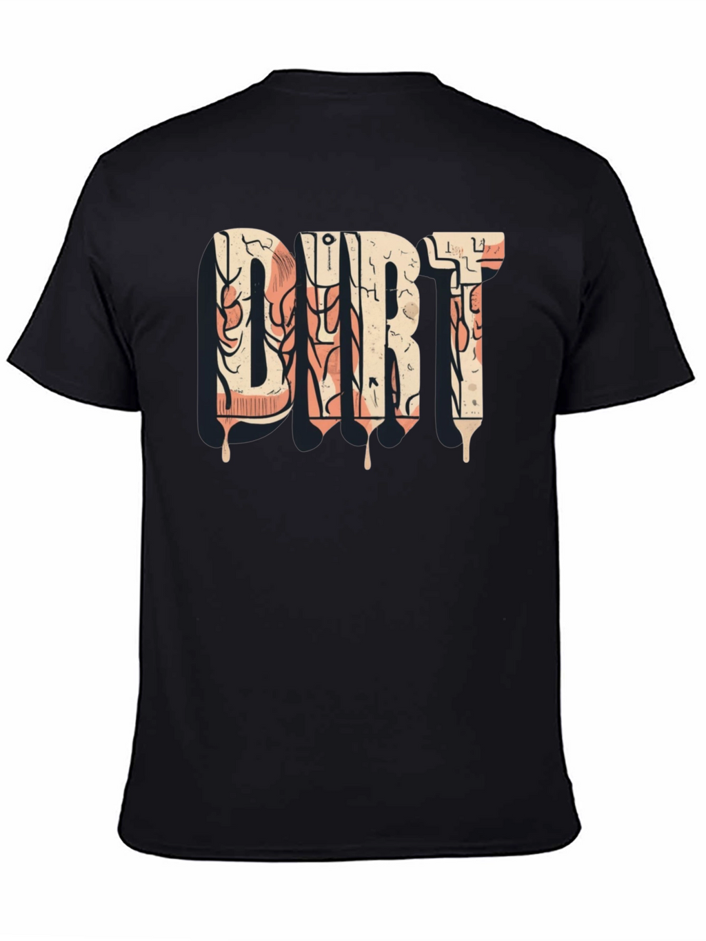 DIRT Graphic Tee - Black Cotton Casual Shirt