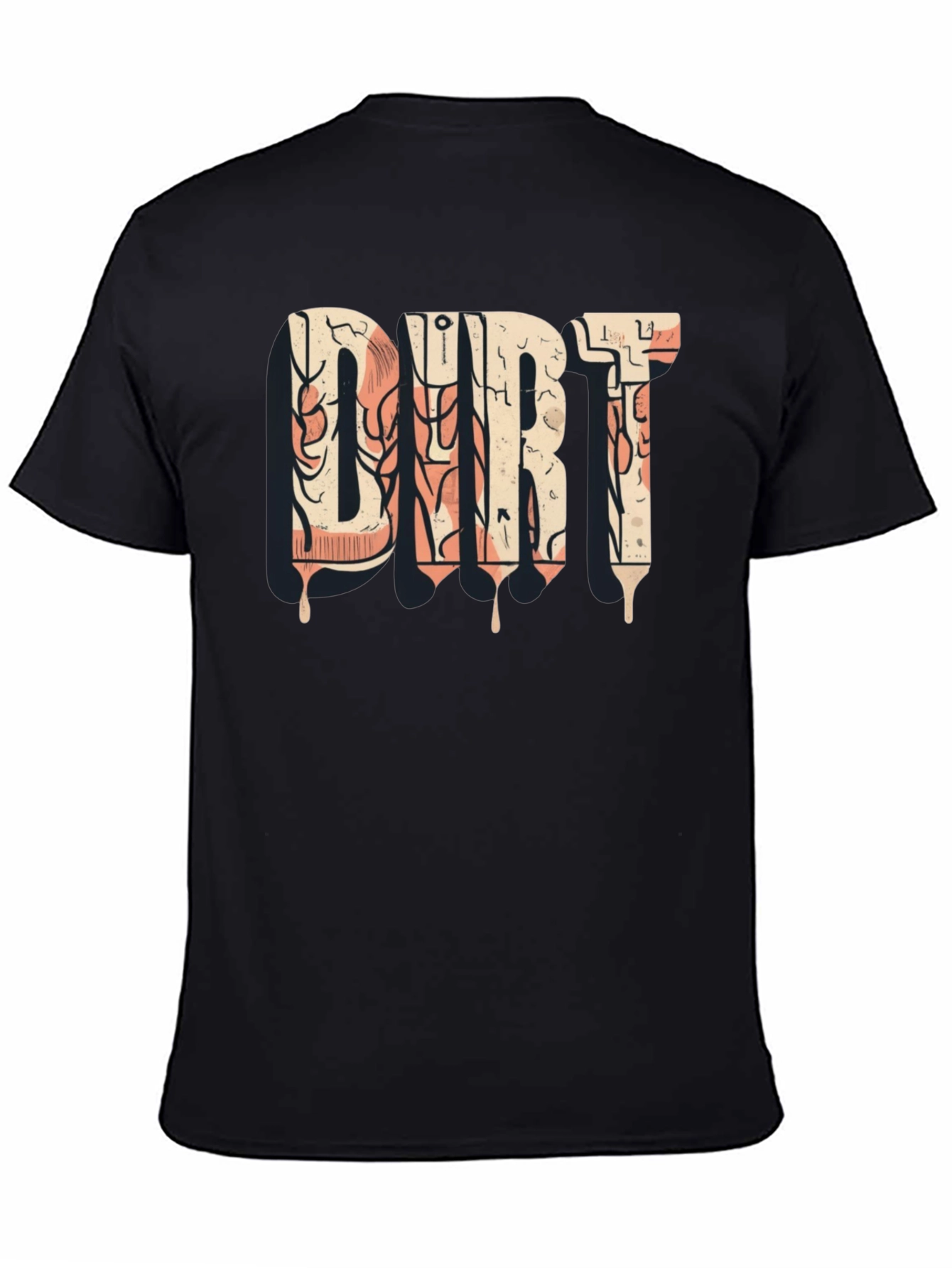 DIRT Graphic Tee - Black Cotton Casual Shirt