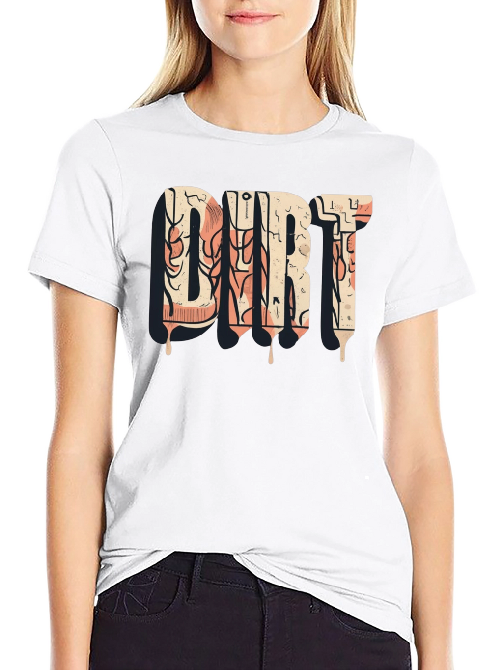 DIRT Graphic Tee - Black Cotton Casual Shirt