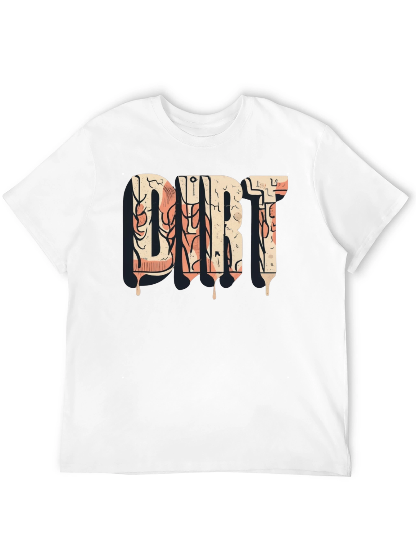 DIRT Graphic Tee - Black Cotton Casual Shirt