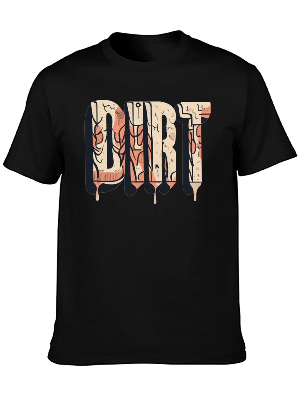 DIRT Graphic Tee - Black Cotton Casual Shirt