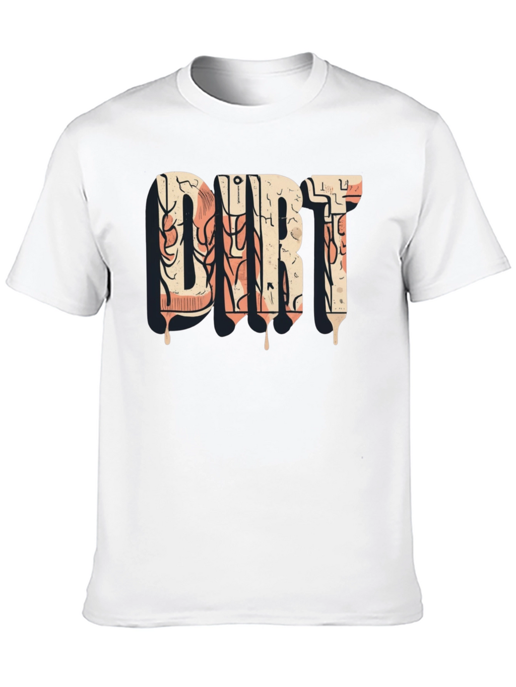 DIRT Graphic Tee - Black Cotton Casual Shirt