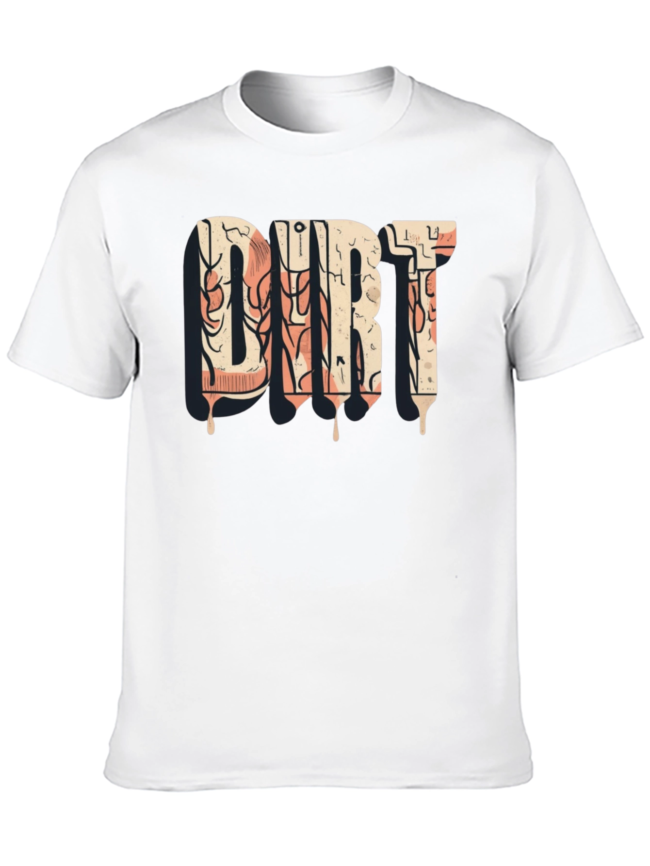 DIRT Graphic Tee - Black Cotton Casual Shirt