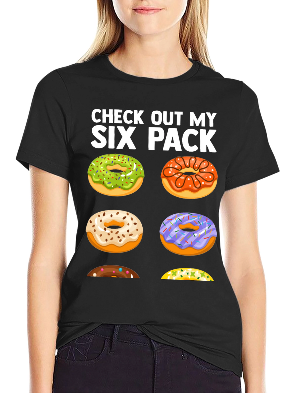 Funny Donut Six Pack T-Shirt
