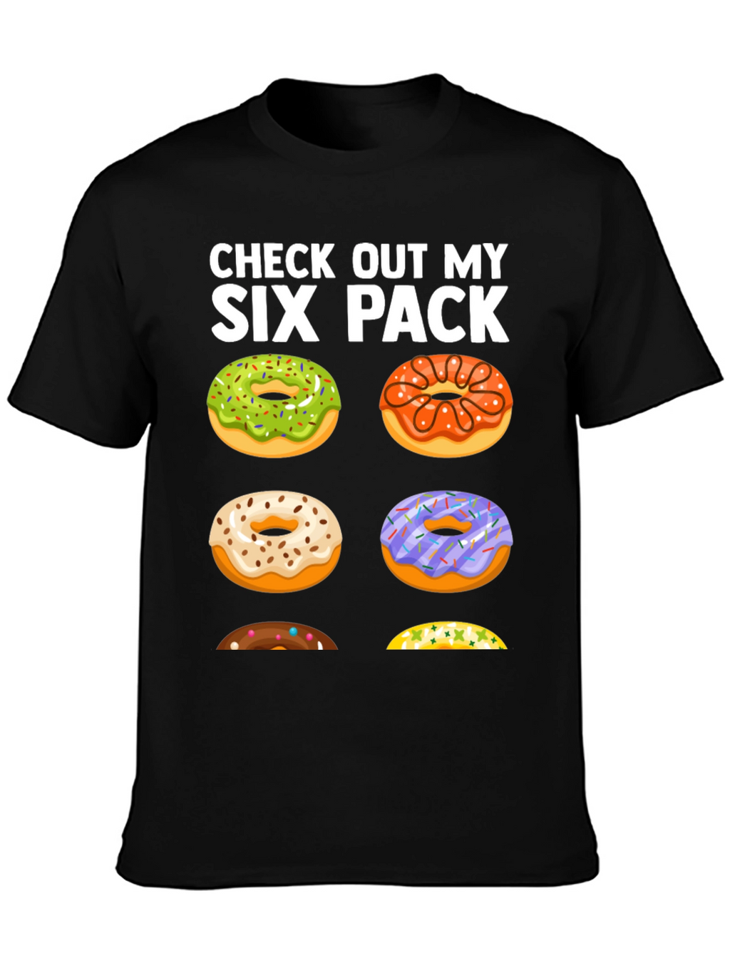 Funny Donut Six Pack T-Shirt