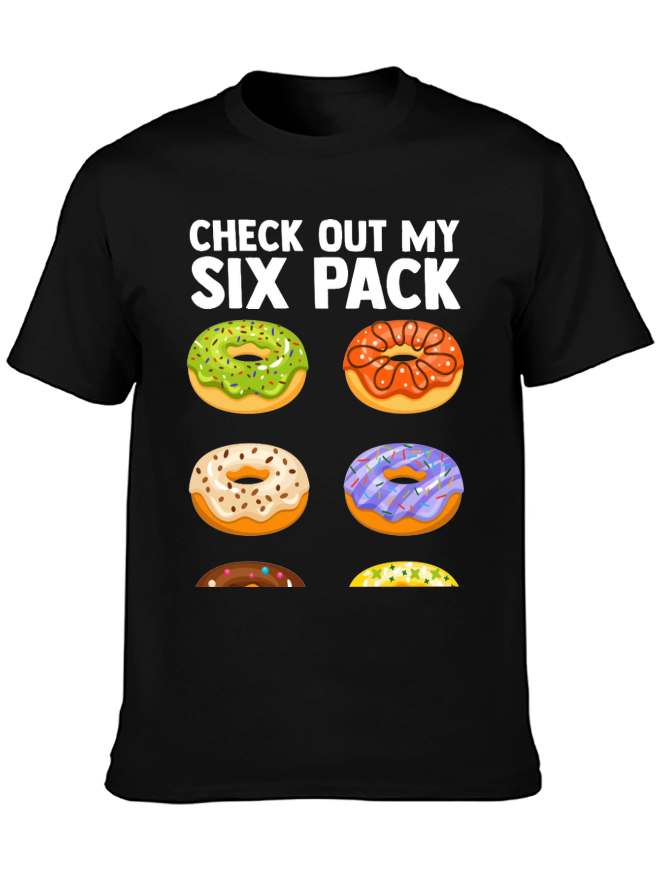 Funny Donut Six Pack T-Shirt