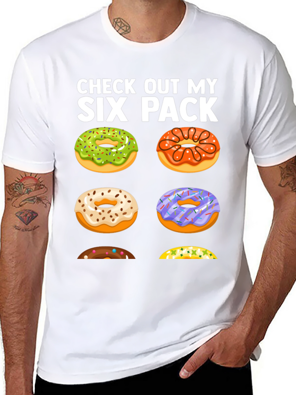 Funny Donut Six Pack T-Shirt