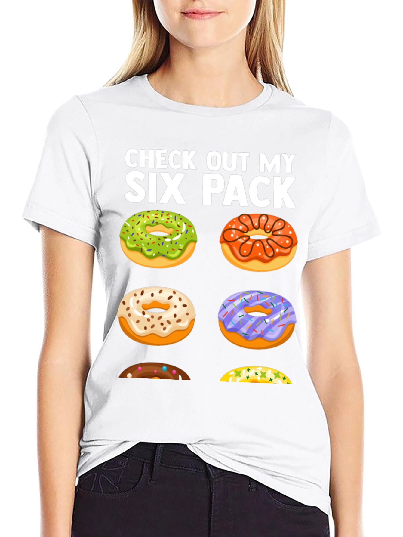 Funny Donut Six Pack T-Shirt