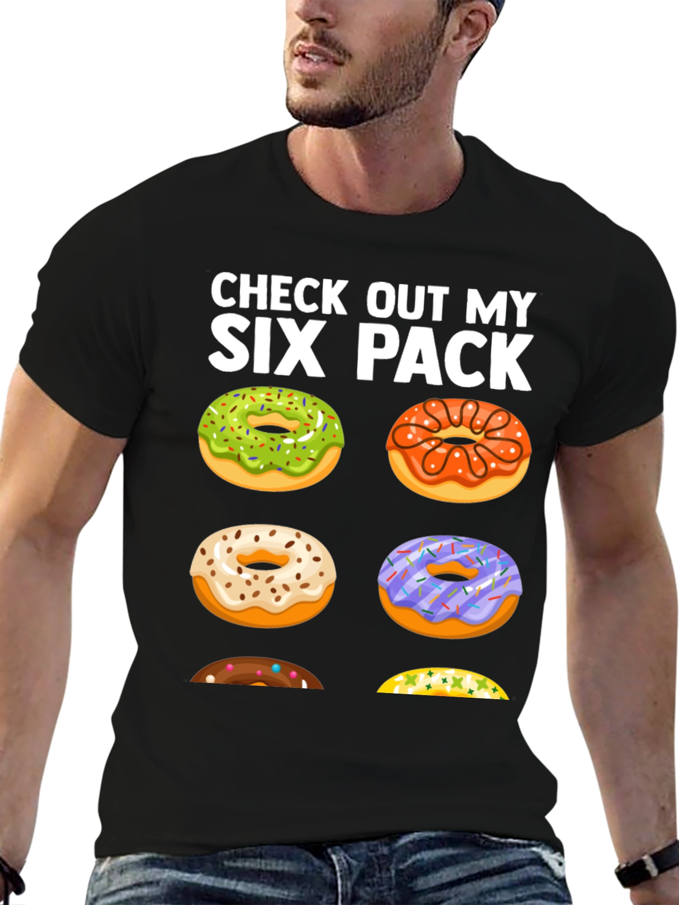 Funny Donut Six Pack T-Shirt