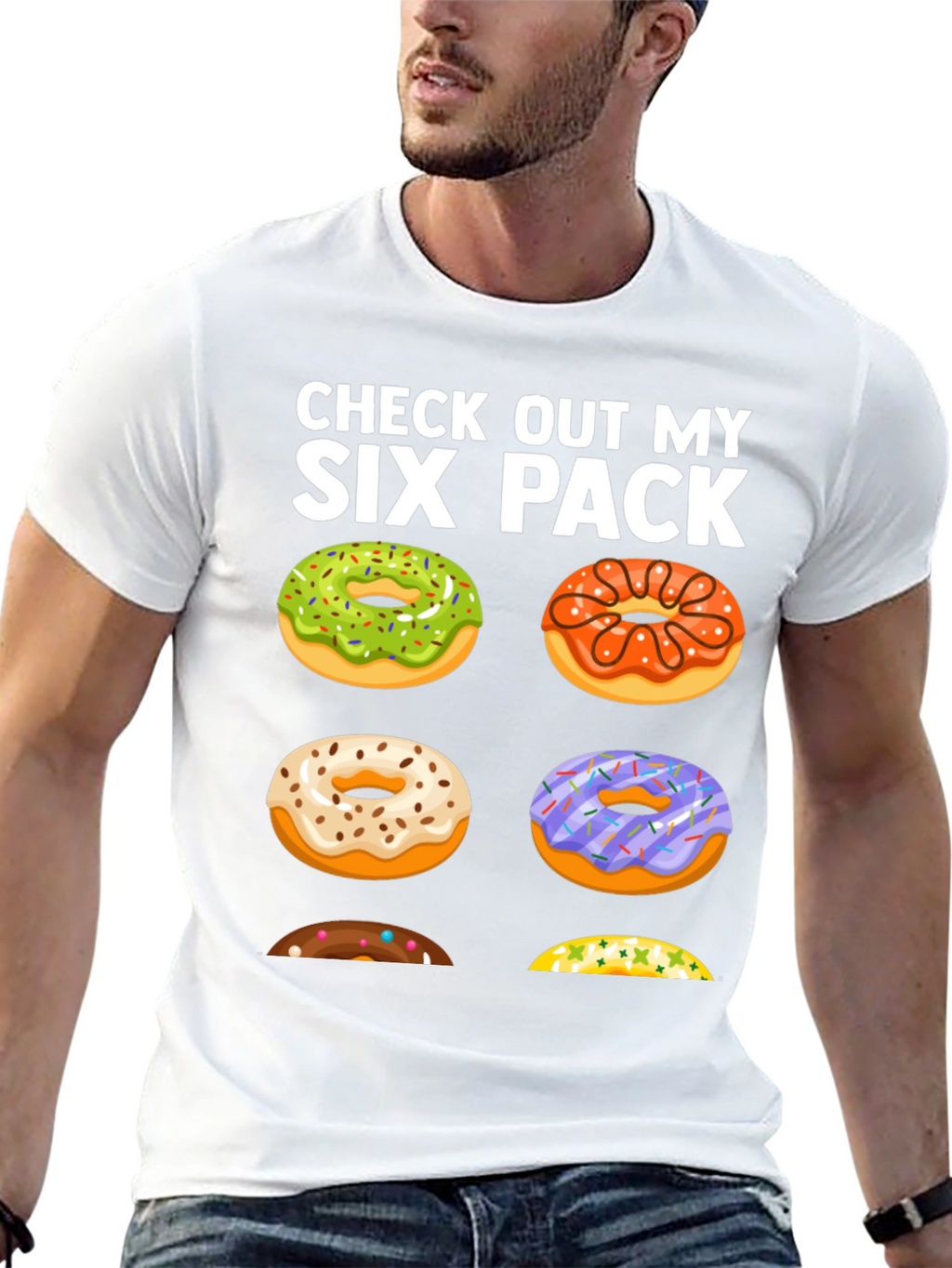 Funny Donut Six Pack T-Shirt