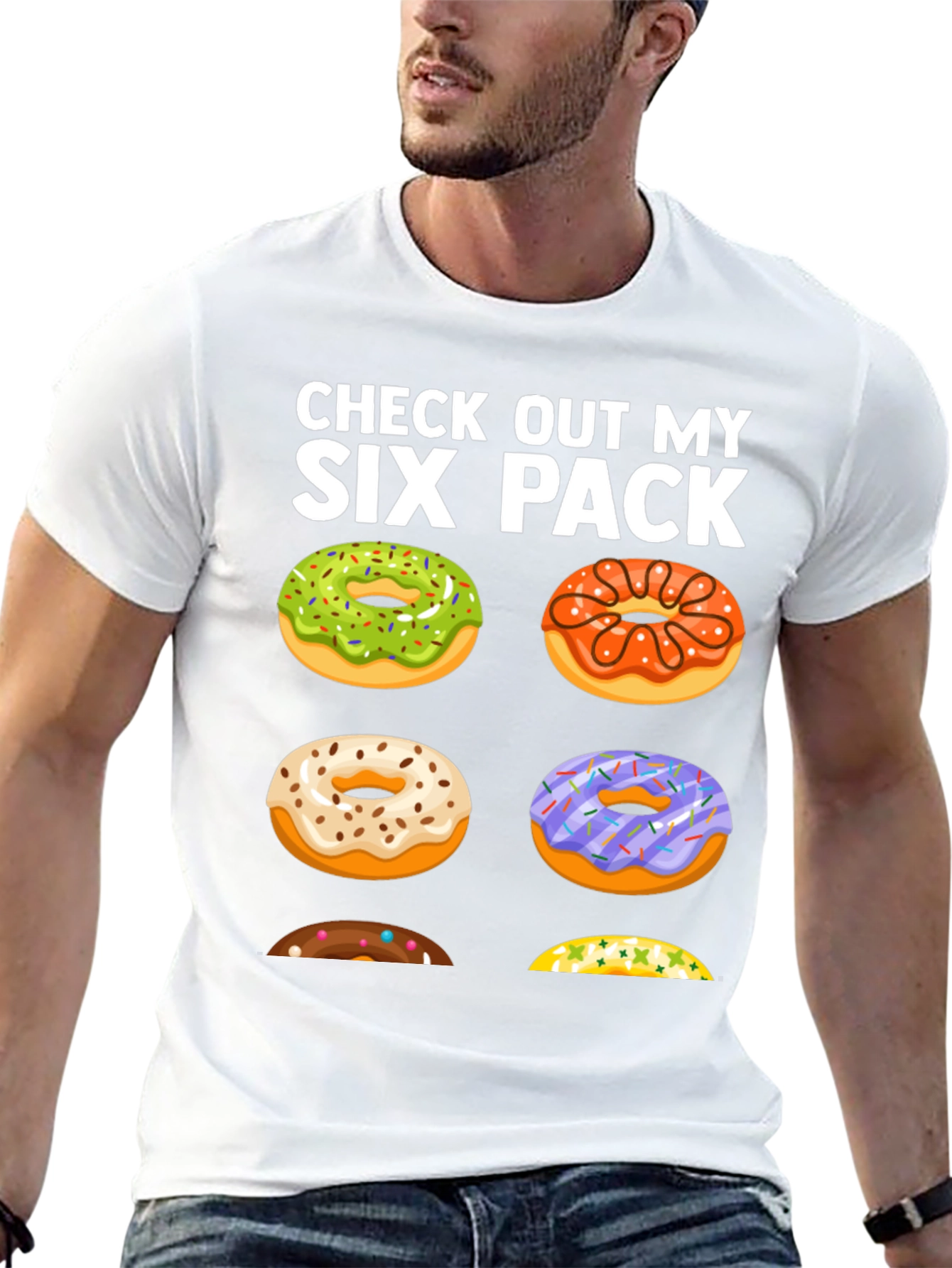 Funny Donut Six Pack T-Shirt