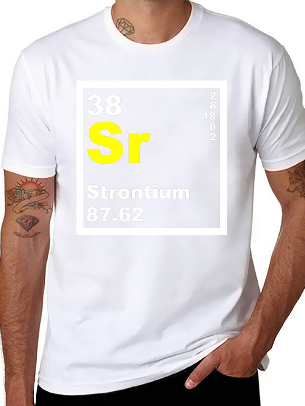 Strontium Periodic Table T-Shirt Science Geek Tee