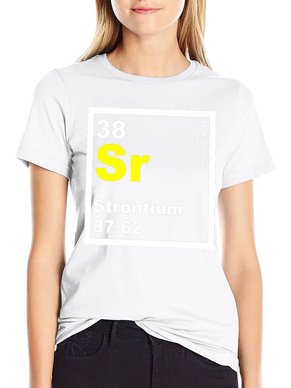 Strontium Periodic Table T-Shirt Science Geek Tee