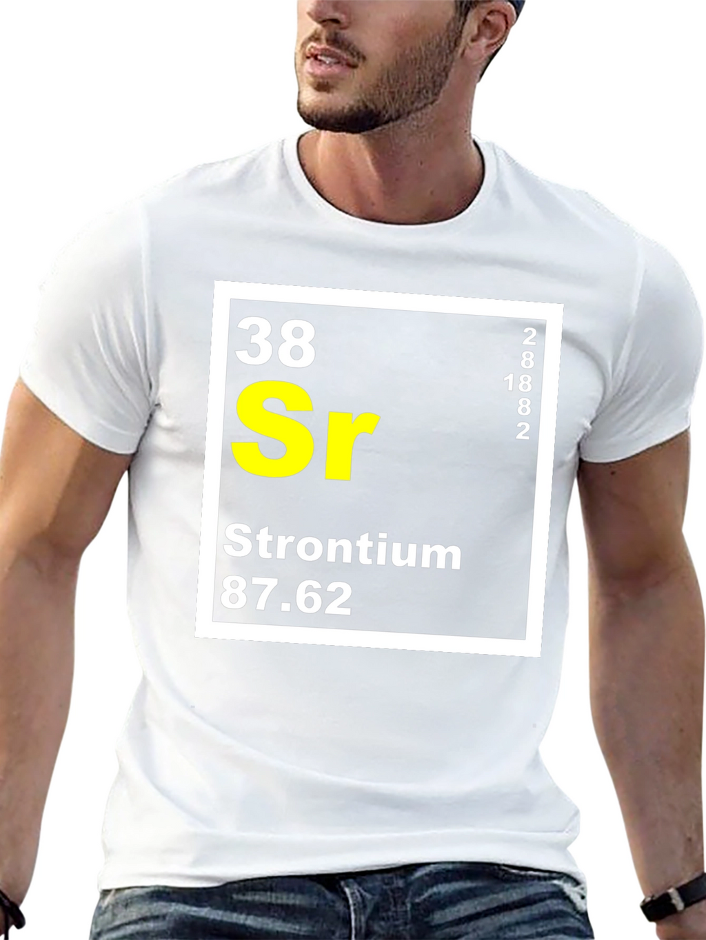 Strontium Periodic Table T-Shirt Science Geek Tee