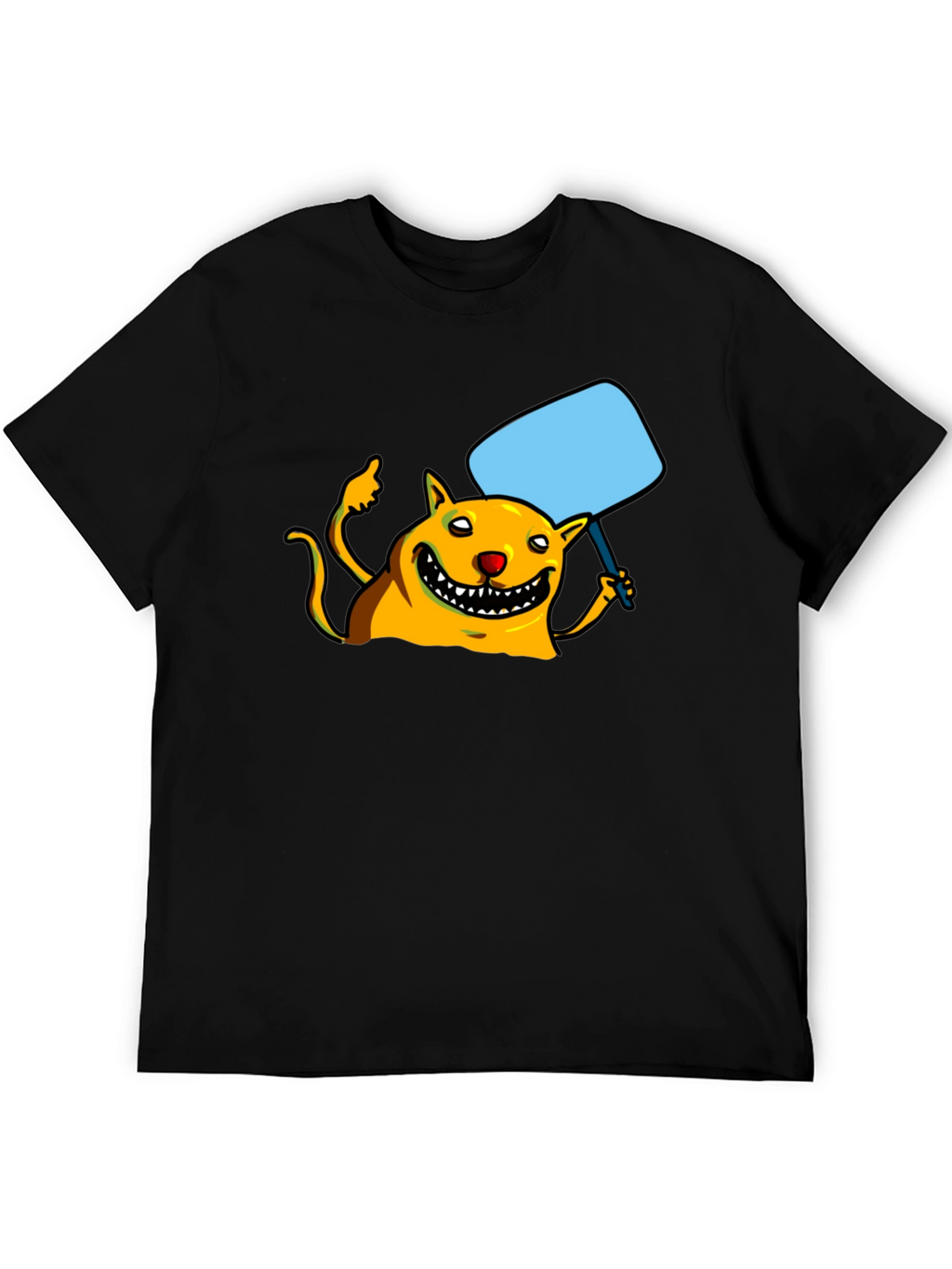 Smiling Monster Graphic Black T-Shirt