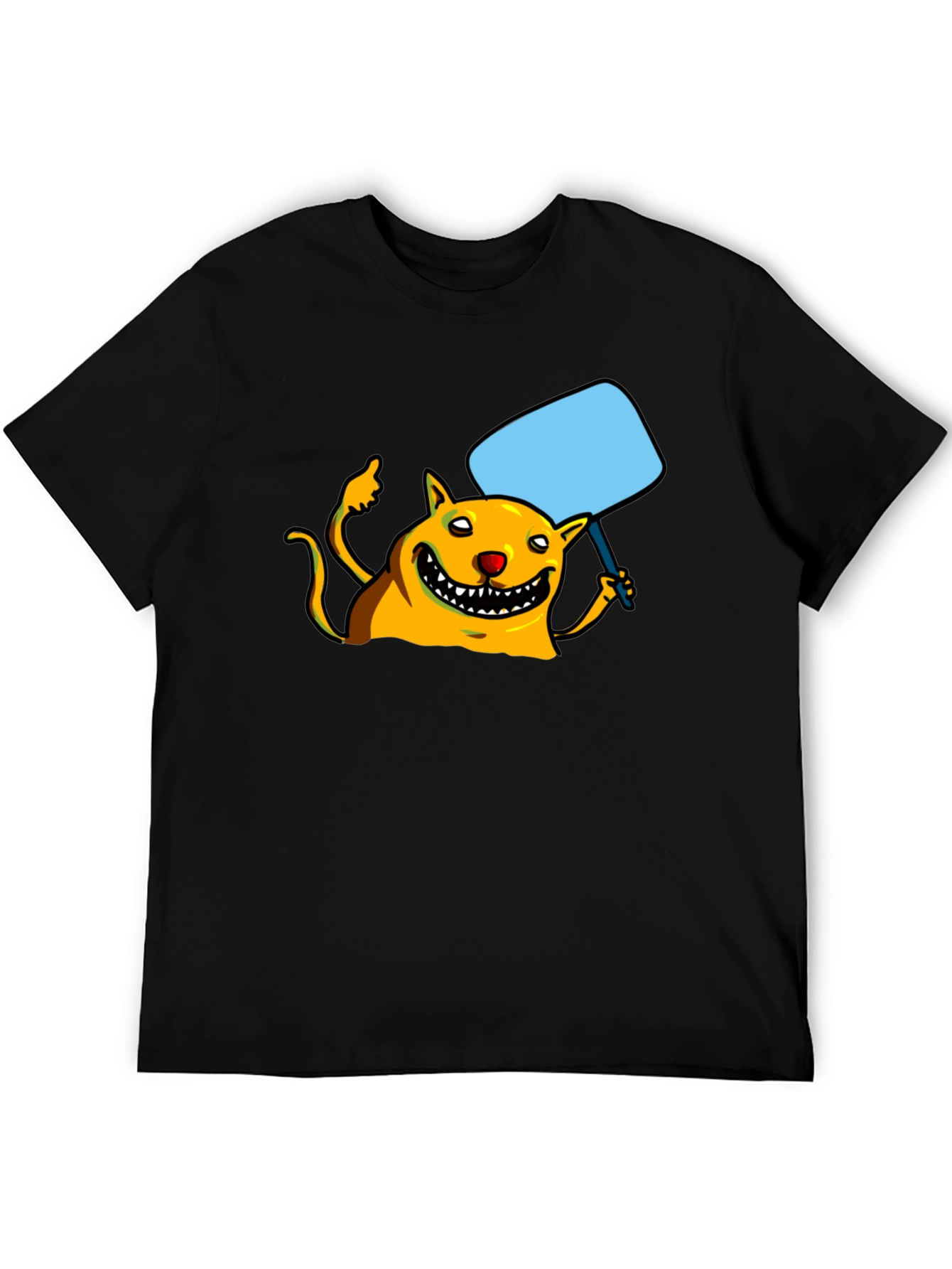 Smiling Monster Graphic Black T-Shirt