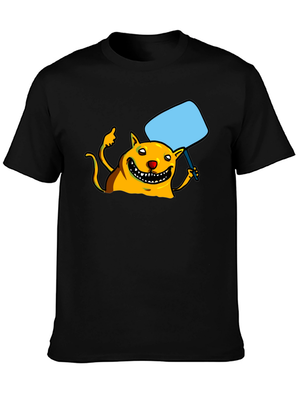 Smiling Monster Graphic Black T-Shirt