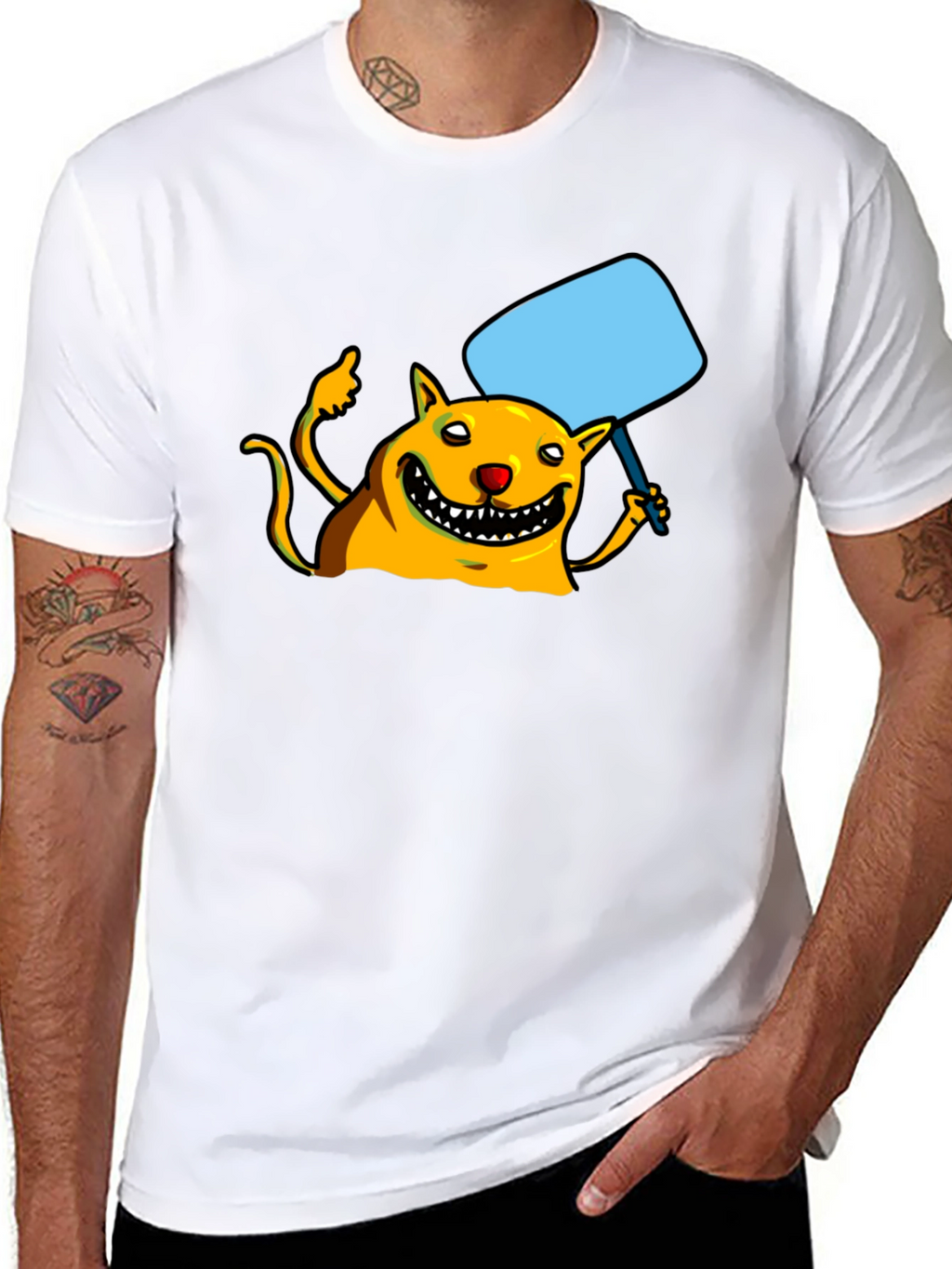 Smiling Monster Graphic Black T-Shirt