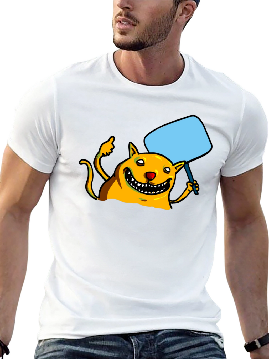 Smiling Monster Graphic Black T-Shirt