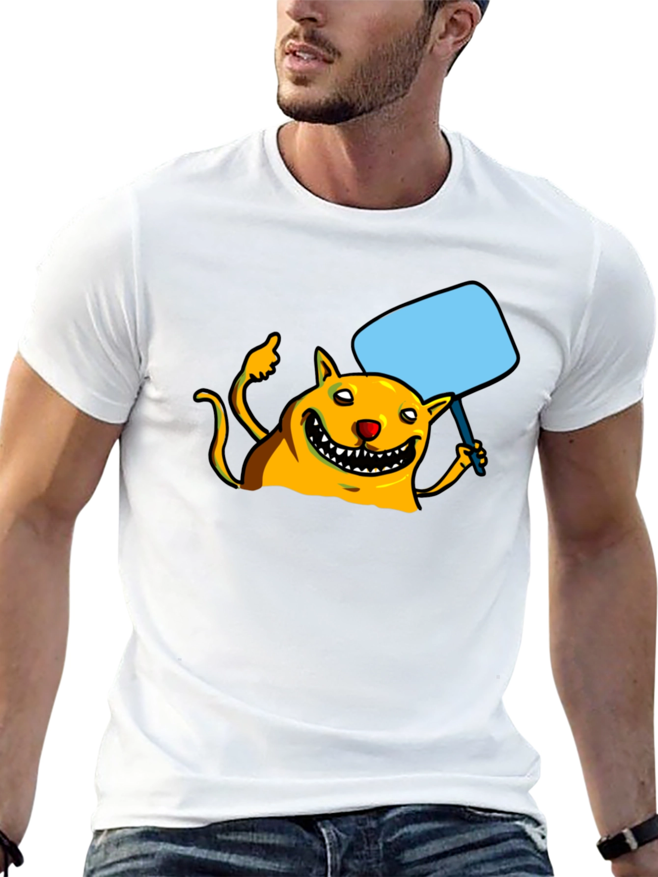 Smiling Monster Graphic Black T-Shirt