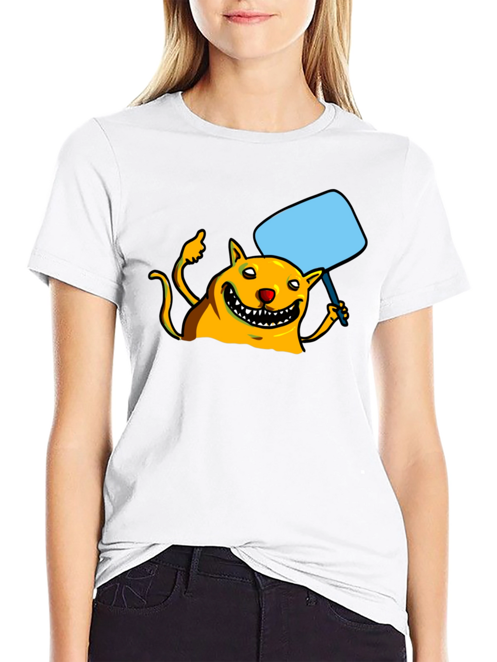Smiling Monster Graphic Black T-Shirt