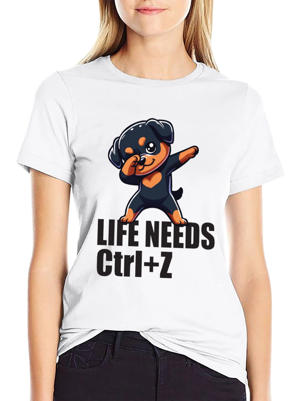 Cute Dog Dabbing T-Shirt - Life Needs Ctrl+Z