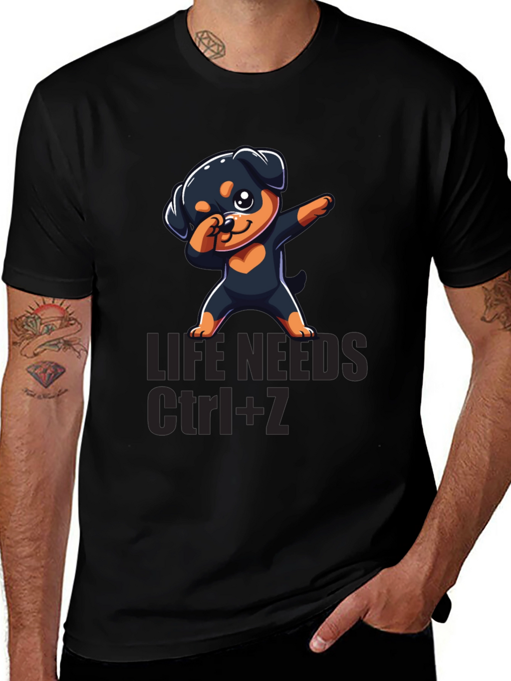 Cute Dog Dabbing T-Shirt - Life Needs Ctrl+Z