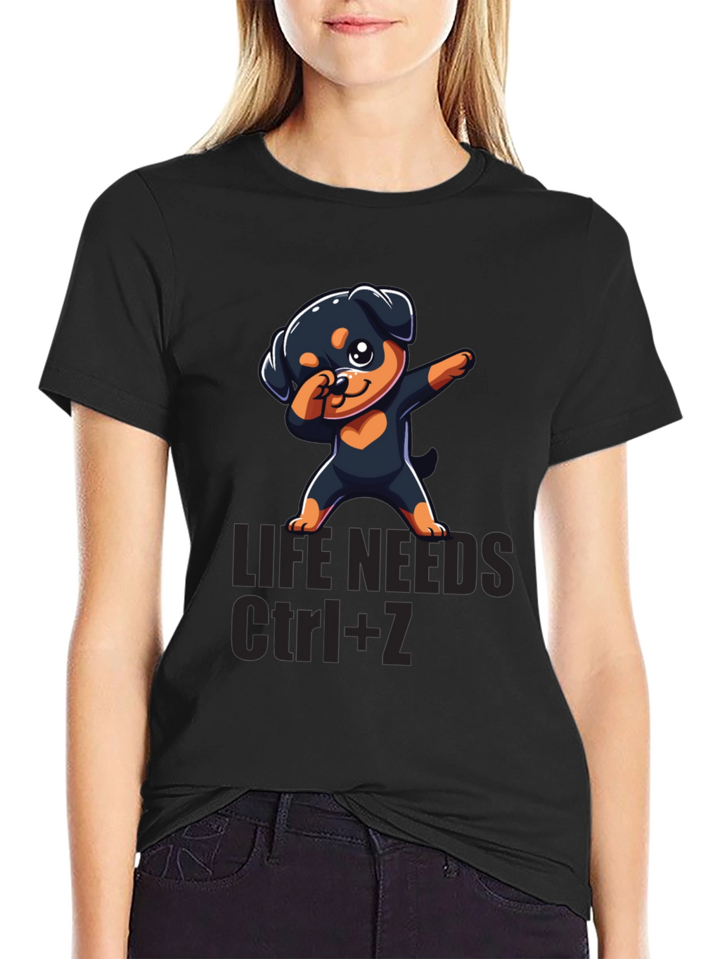Cute Dog Dabbing T-Shirt - Life Needs Ctrl+Z